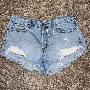 Free people denim shorts